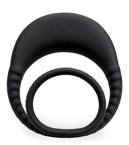 Hop silicone vibrating double cock ring