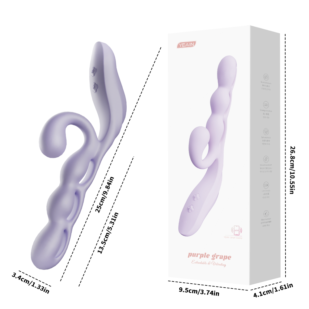 Purple Grapes-Clitoral, G spot Vibrator App Interactive Sex Toy