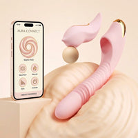 2-in-1 Detachable Dildo Vibrator with Heating, Sucking & Thrusting | App Controlled