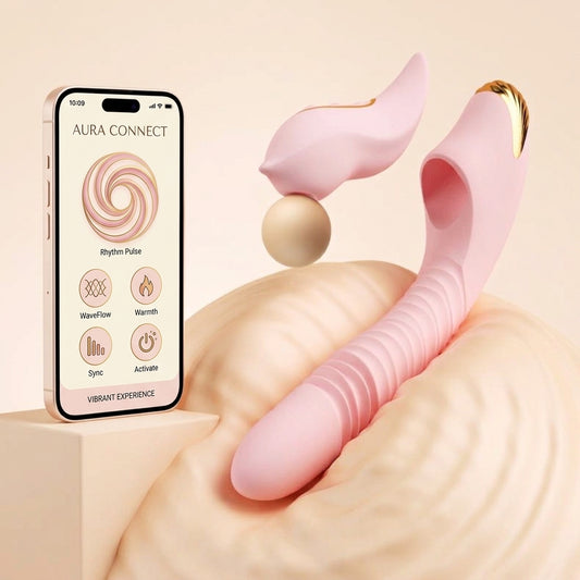 2-in-1 Detachable Dildo Vibrator with Heating, Sucking & Thrusting | App Controlled