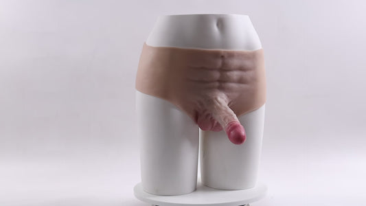 BaronA-Realistic Strap On Dildo,  2 in 1 with Asshole Opening & Insertable 6.5" Solid Dick(Ivory)