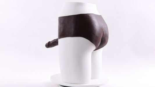 BaronA-Realistic Strap On Dildo,  2 in 1 with Asshole Opening & Insertable 6.5" Solid Dick(Coffee)