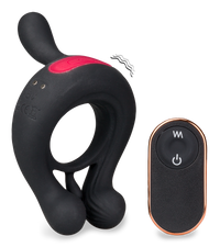 Saturn vibrating clit-stimulating cock ring