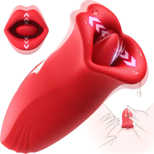 Kissing Vibrator with Vibrating Tongue, Women & Couple Sex Toy